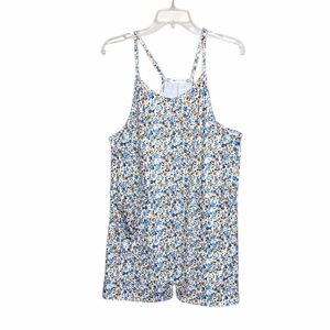 Floral Print Sleeveless Romper